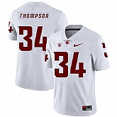 Washington State Cougars 34 Jalen Thompson White College Football Jersey Dzhi,baseball caps,new era cap wholesale,wholesale hats